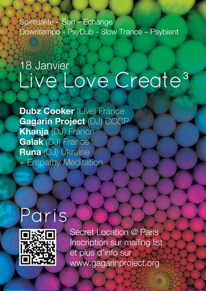[event] LIVE LOVE CREATE 3 (SPIRITUALITY – SOUND – EXCHANGE) @ PARIS